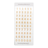 Kuboandlucy Stationery Co. Sticker Sheet - Gold Balloon Numbers