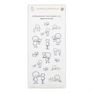 Kuboandlucy Stationery Co. Sticker Sheet - Kaycee & Her Cats