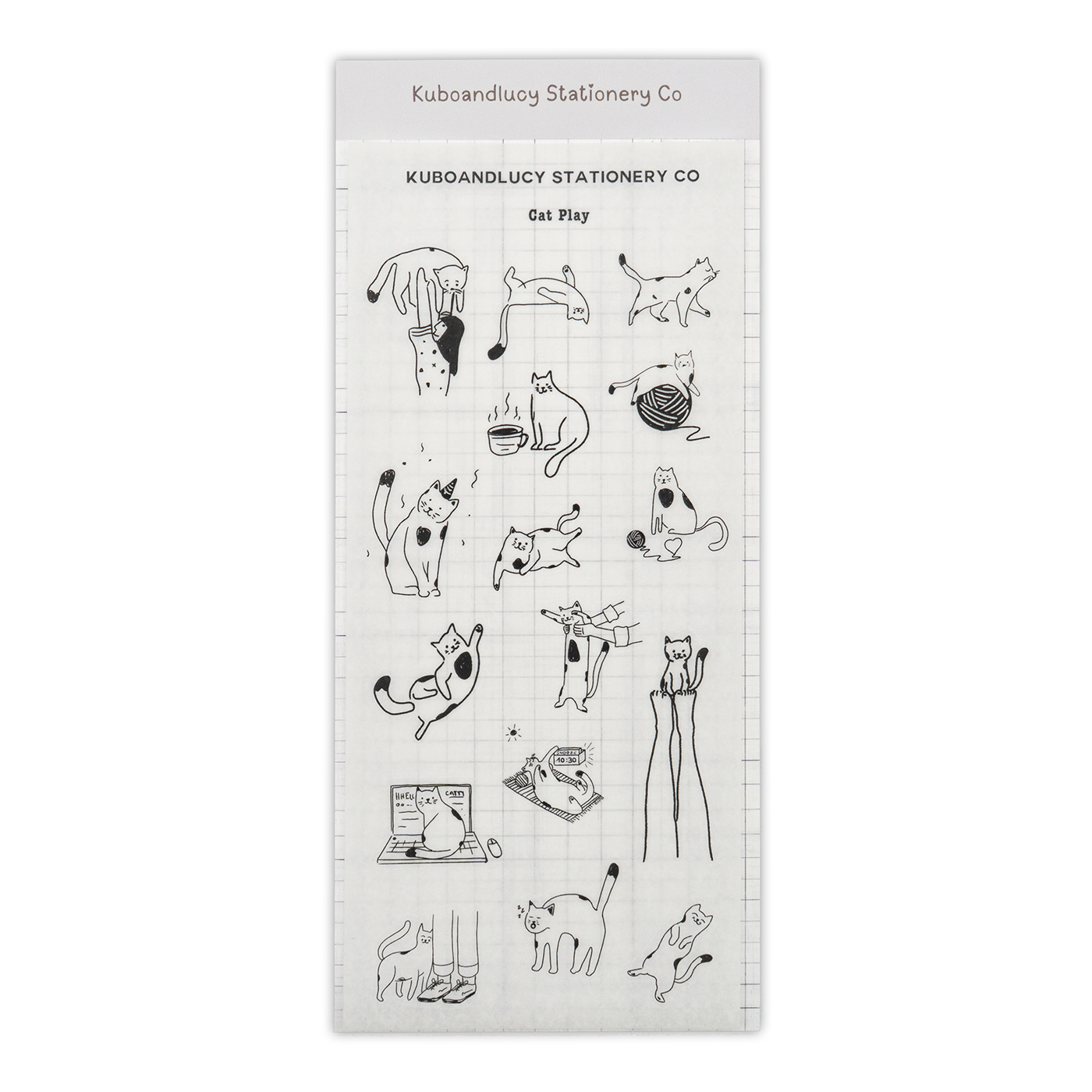 Kuboandlucy Stationery Co. Sticker Sheet - Cat Play