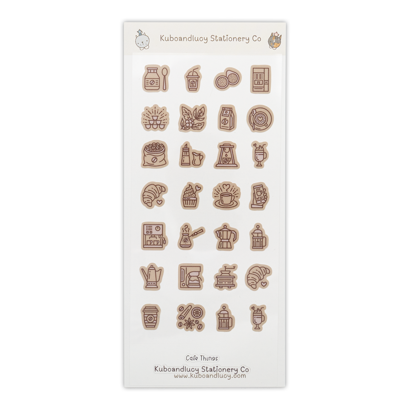Kuboandlucy Stationery Co. Sticker Sheet - Cafe Things