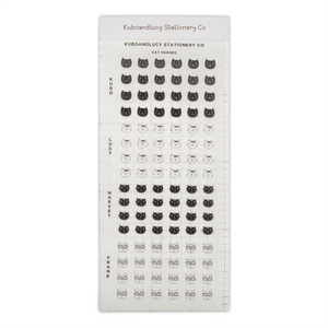 Kuboandlucy Stationery Co. Sticker Sheet - Cat Faces