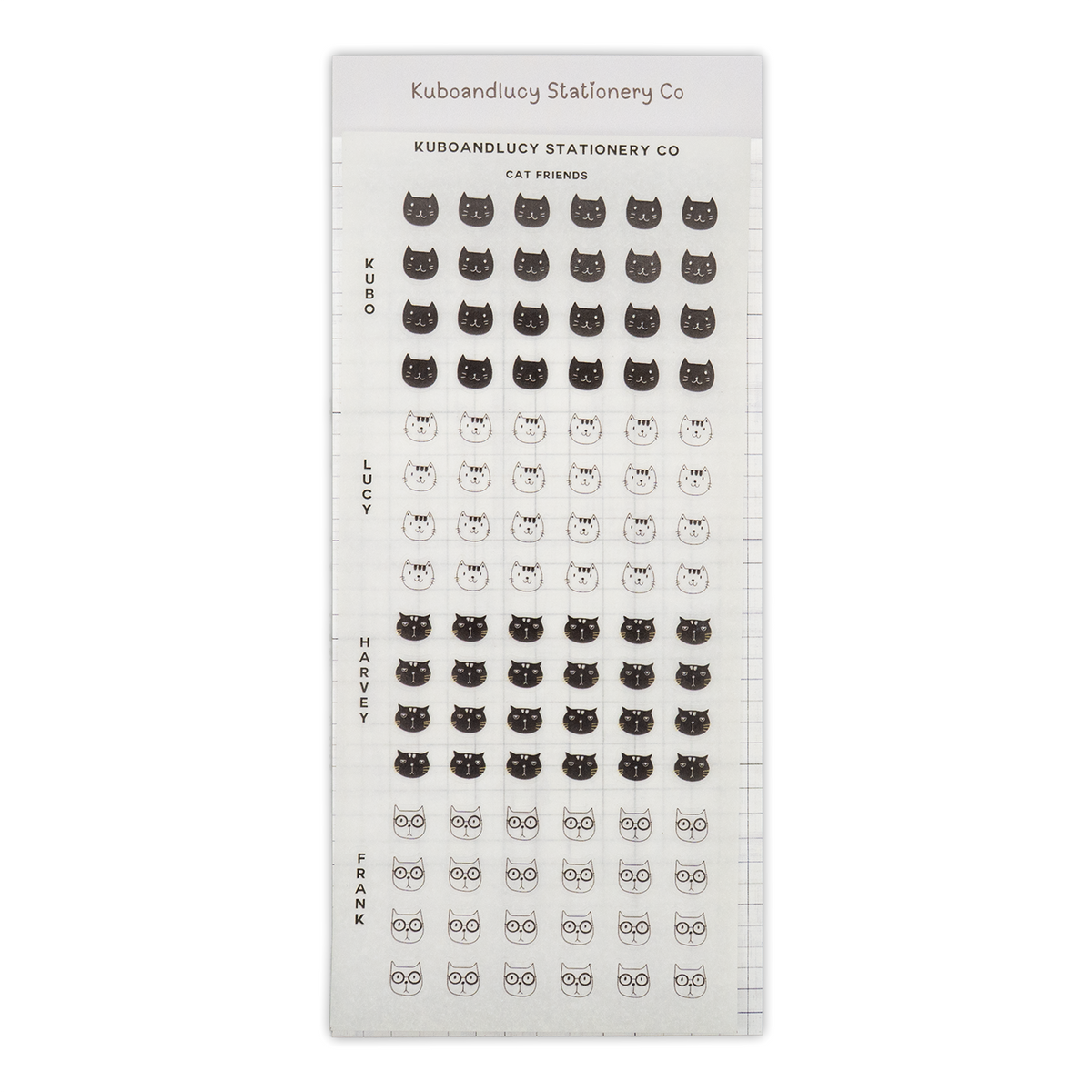 Kuboandlucy Stationery Co. Sticker Sheet - Cat Faces