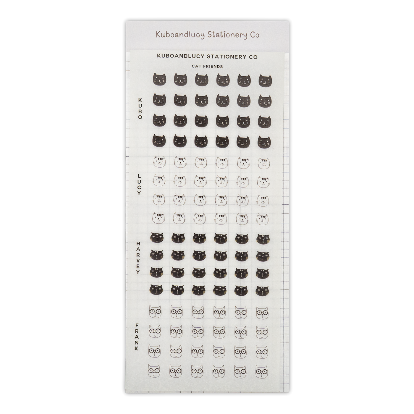 Kuboandlucy Stationery Co. Sticker Sheet - Cat Faces