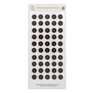 Kuboandlucy Stationery Co. Sticker Sheet - Vintage Typewriter Numbers