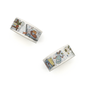 Kuboandlucy Stationery Co. x Idiot Sandwich - My Journal Sips Cafe Journaling Washi Tape V.1