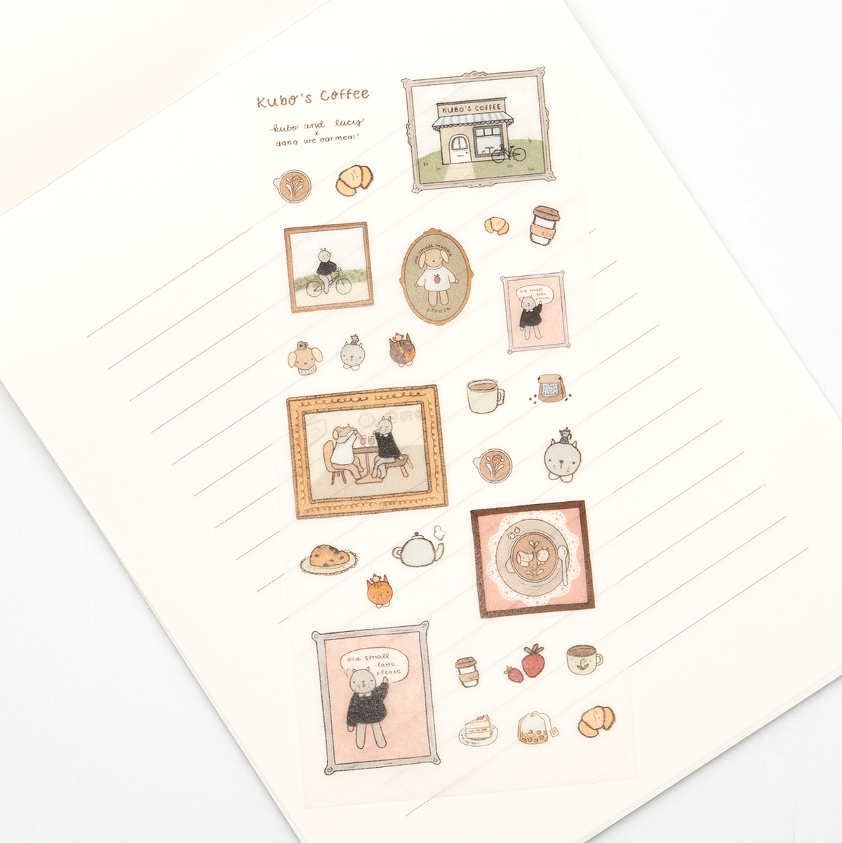 Kuboandlucy Stationery Co. Sticker Sheet - Kubo's Coffee