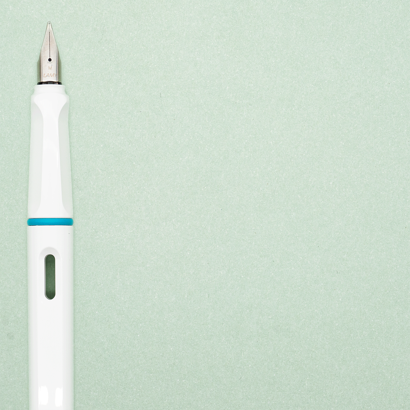 Lamy Safari Fountain - White Set with Multicolor Rings