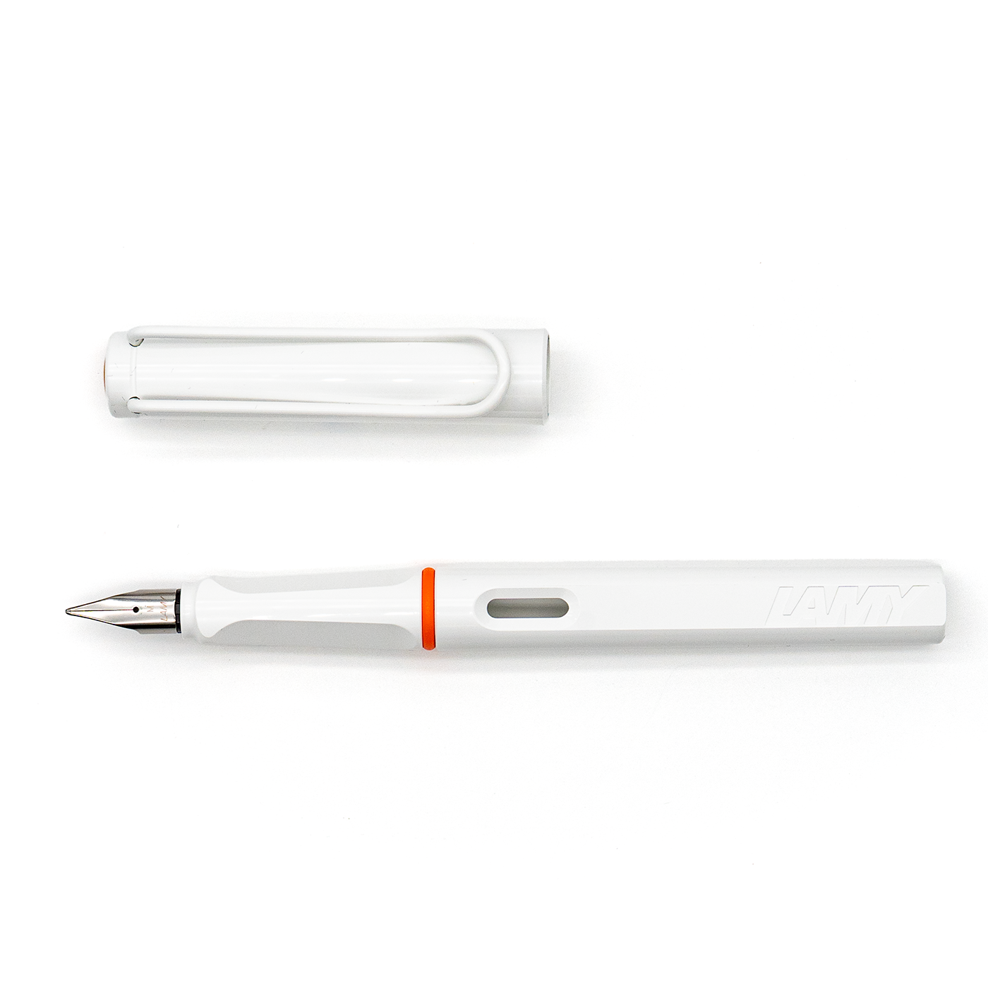 Lamy Safari Fountain - White Set with Multicolor Rings