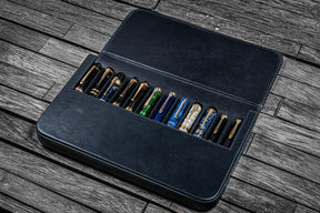 Galen Leather Co. Magnum Opus 12 Slot Magnetic Hard Pen Case - Black