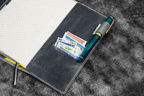 Galen Leather Slim Hobonichi Weeks Planner Cover - Crazy Horse Smoky