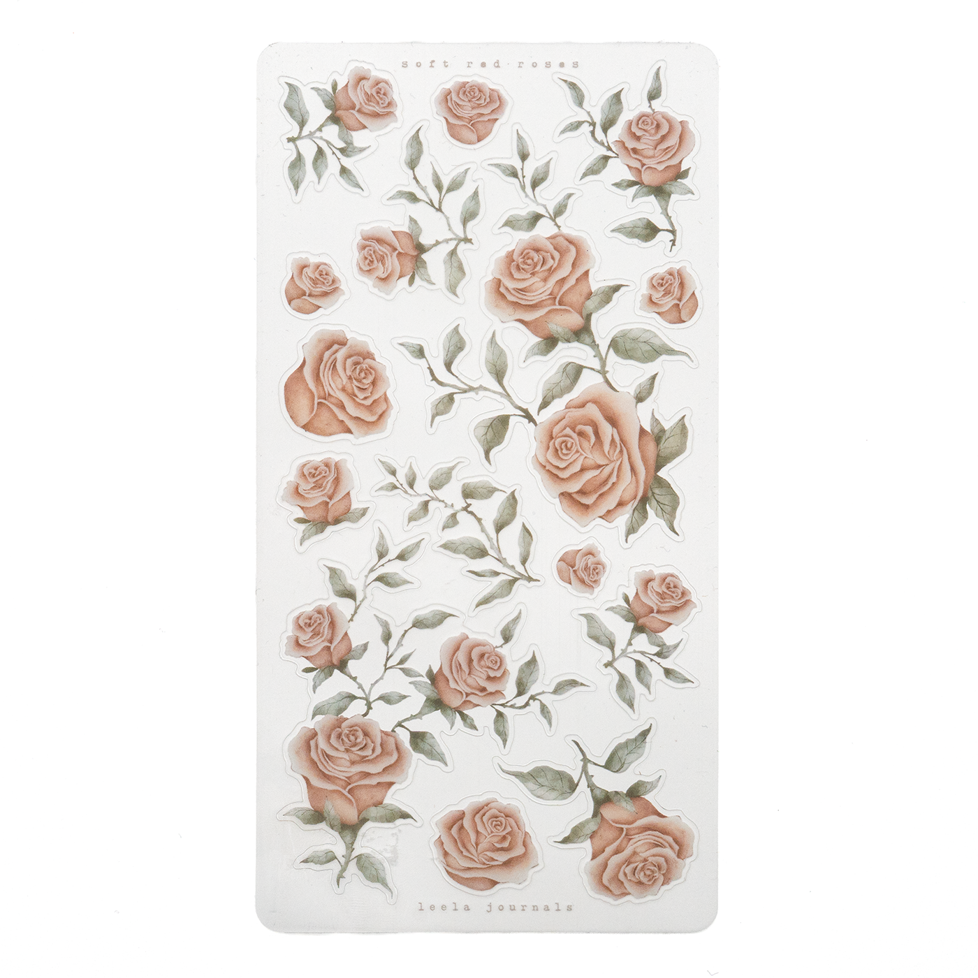 Leelajournals Sticker Sheet - Dark Pink Rose