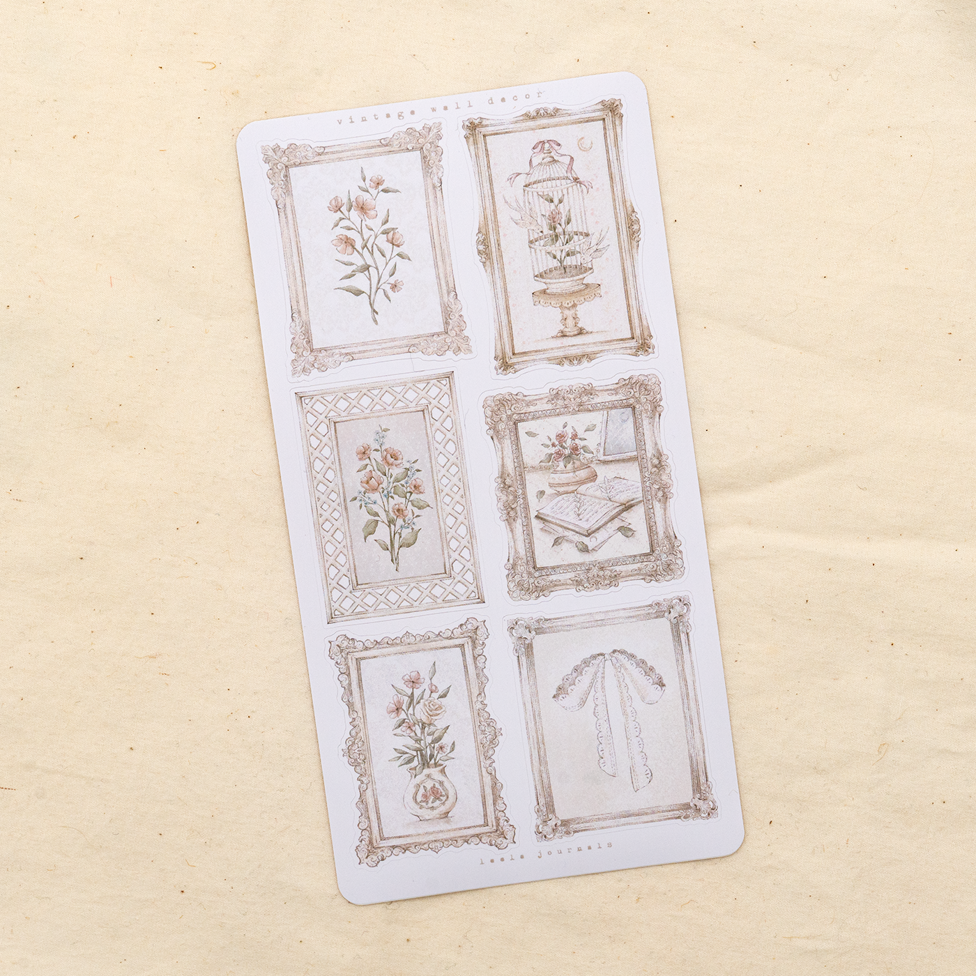 Leelajournals Sticker Sheet - Vintage Wall Decor