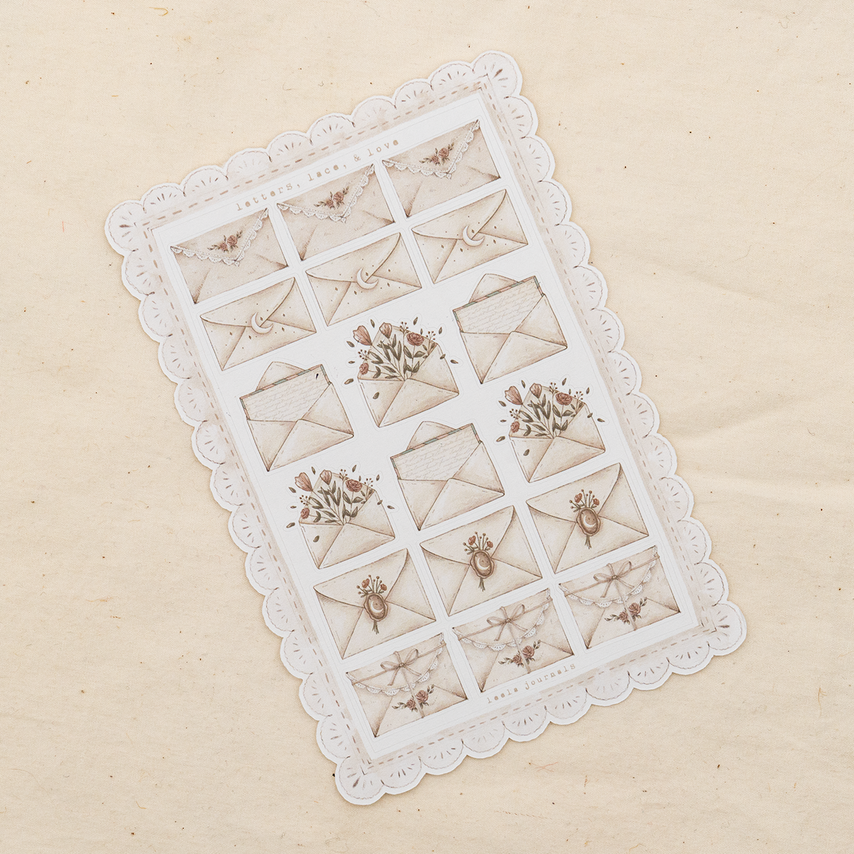 Leelajournals Sticker Sheet - Letters and Frame