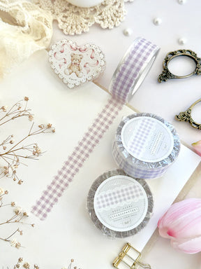 Leelajournals Washi Tape - Scalloped Plaid Die Cut