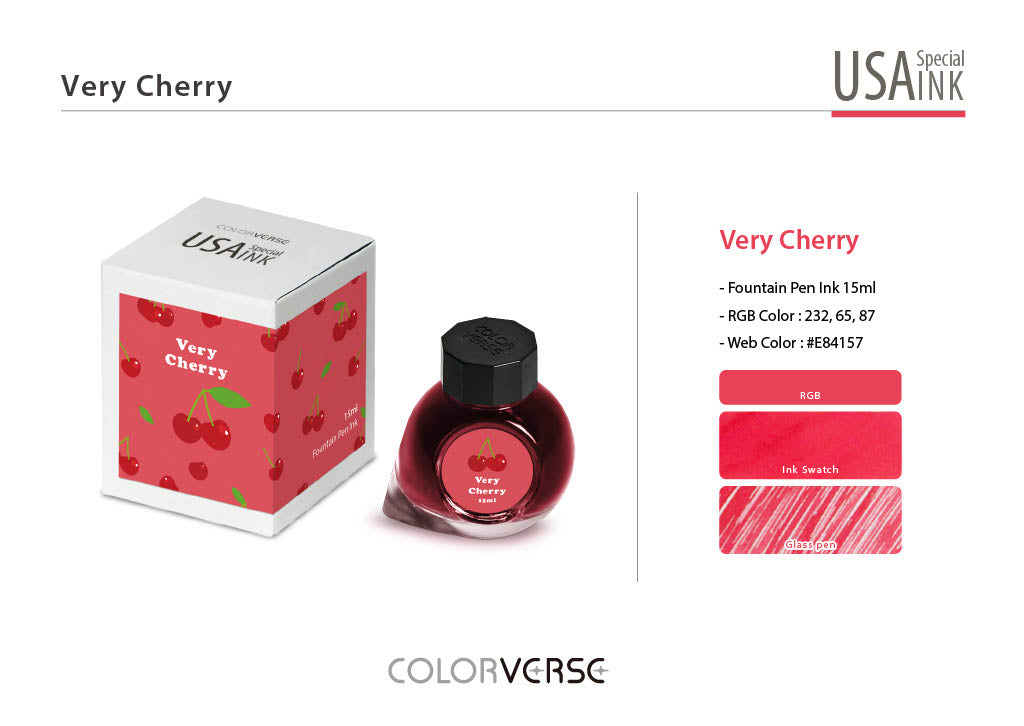Colorverse USA Special Series Ink - Michigan-Very Cherry