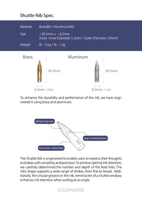 Colorverse Shuttle - Dip Pen Nib