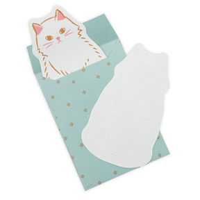 Midori Letter Set (924) Die-Cut Animal - Cat