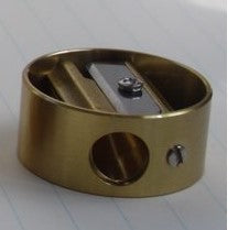 DUX Brass Block Pencil Sharpener - Single With Outer Ring