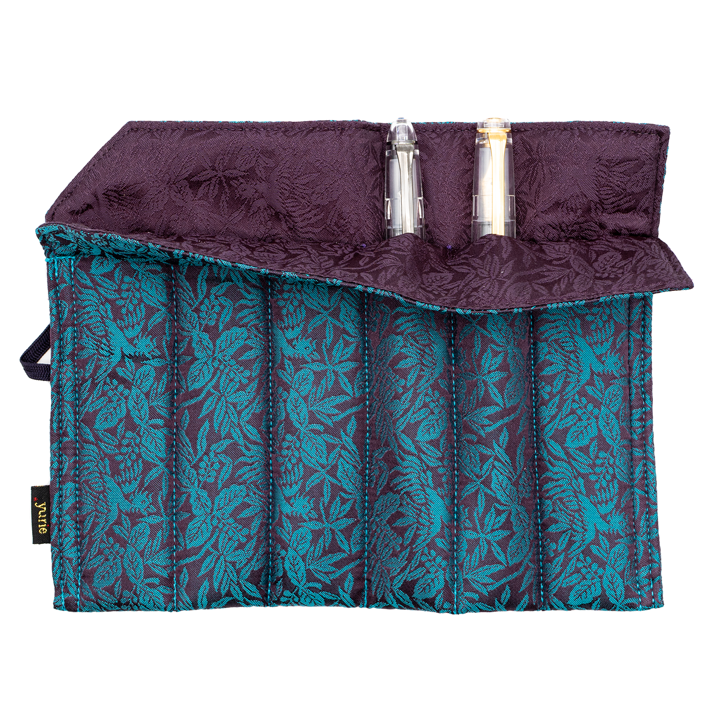 Yurie Pen case for 6 Pens - "Ho-o ( Phoenix) Blue #47