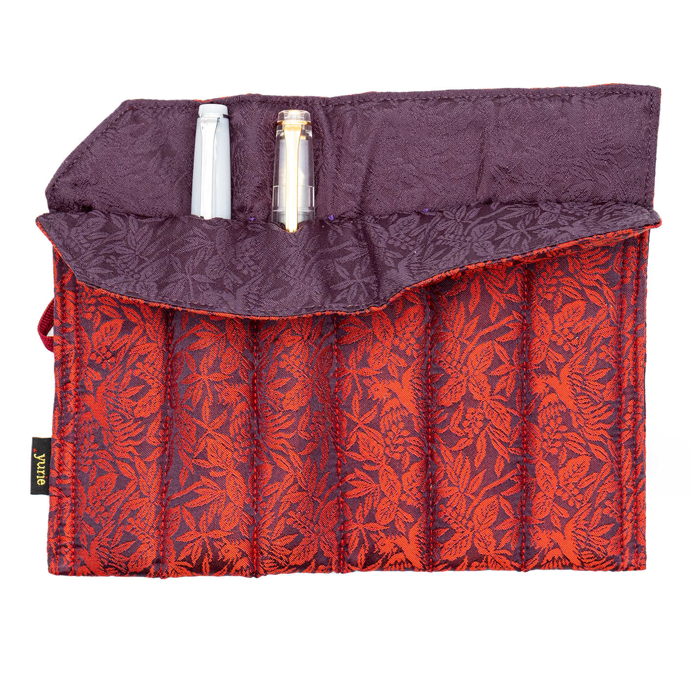 Yurie Pen case for 6 Pens - "Ho-o (Phoenix) Red #46