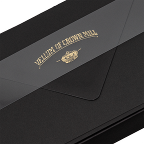 Original Crown Mill Vellum Large Note Card Box - Black