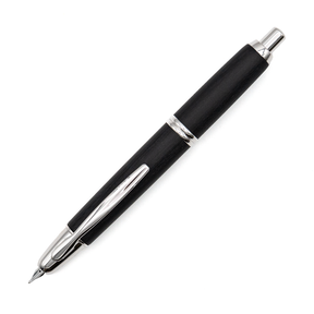 Pilot Vanishing Point - Black Birchwood Rhodium Trim
