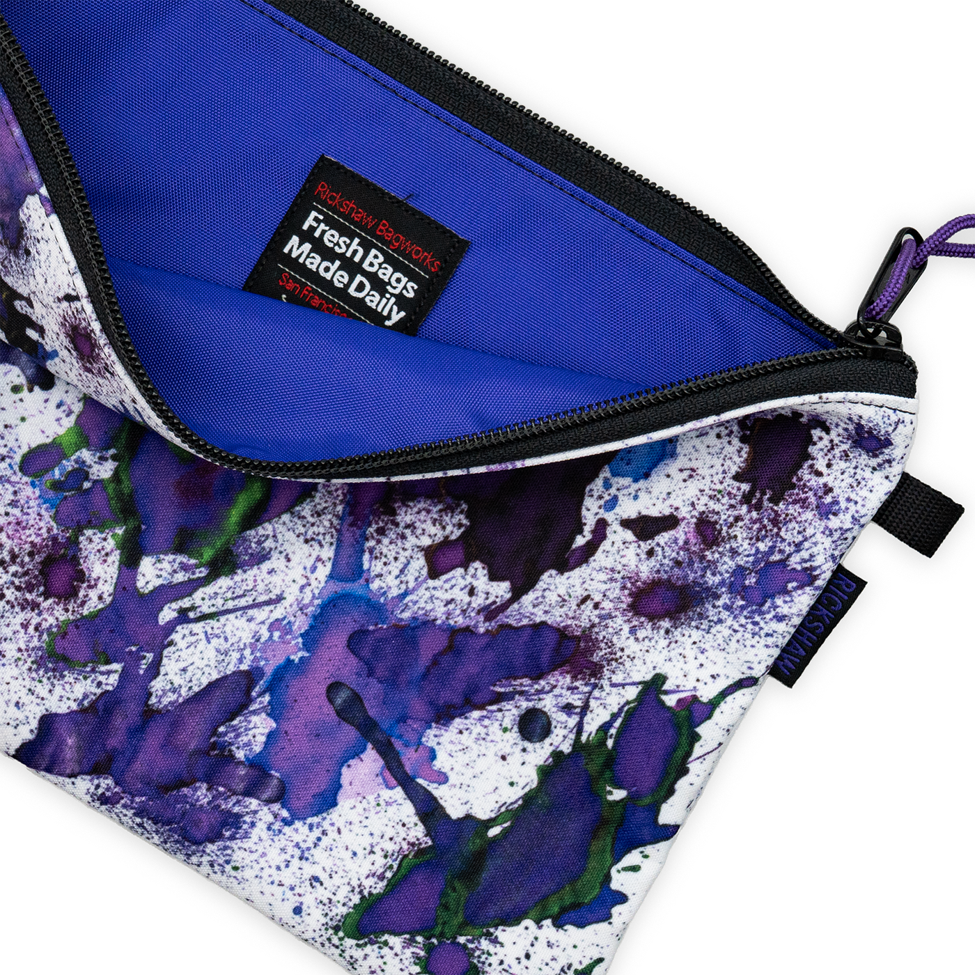 Rickshaw  Large Utility Pouch A5 - Purple Splatter