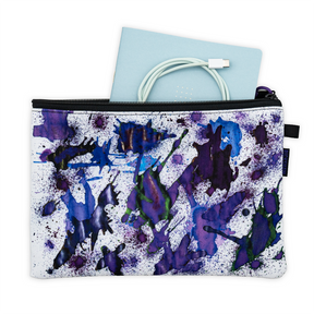 Rickshaw  Large Utility Pouch A5 - Purple Splatter