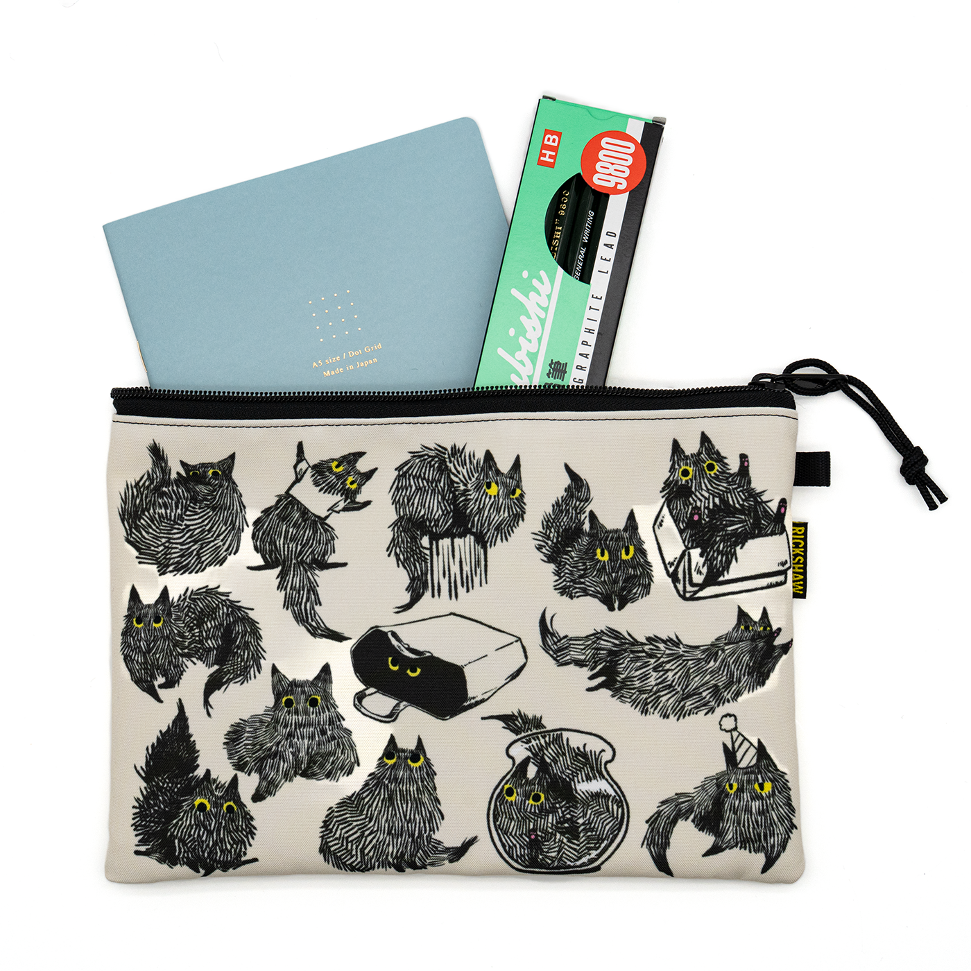 Rickshaw Large Utility Case A5 - Yuki Cat