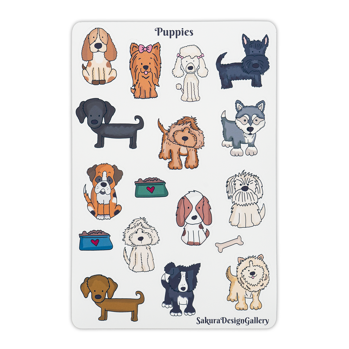 Sakura Design Gallery - Vinyl Stickers - Puppies