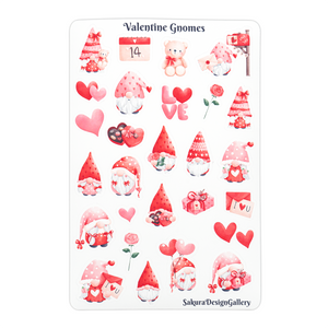 Sakura Design Gallery - Vinyl Stickers - Valentine Gnomes