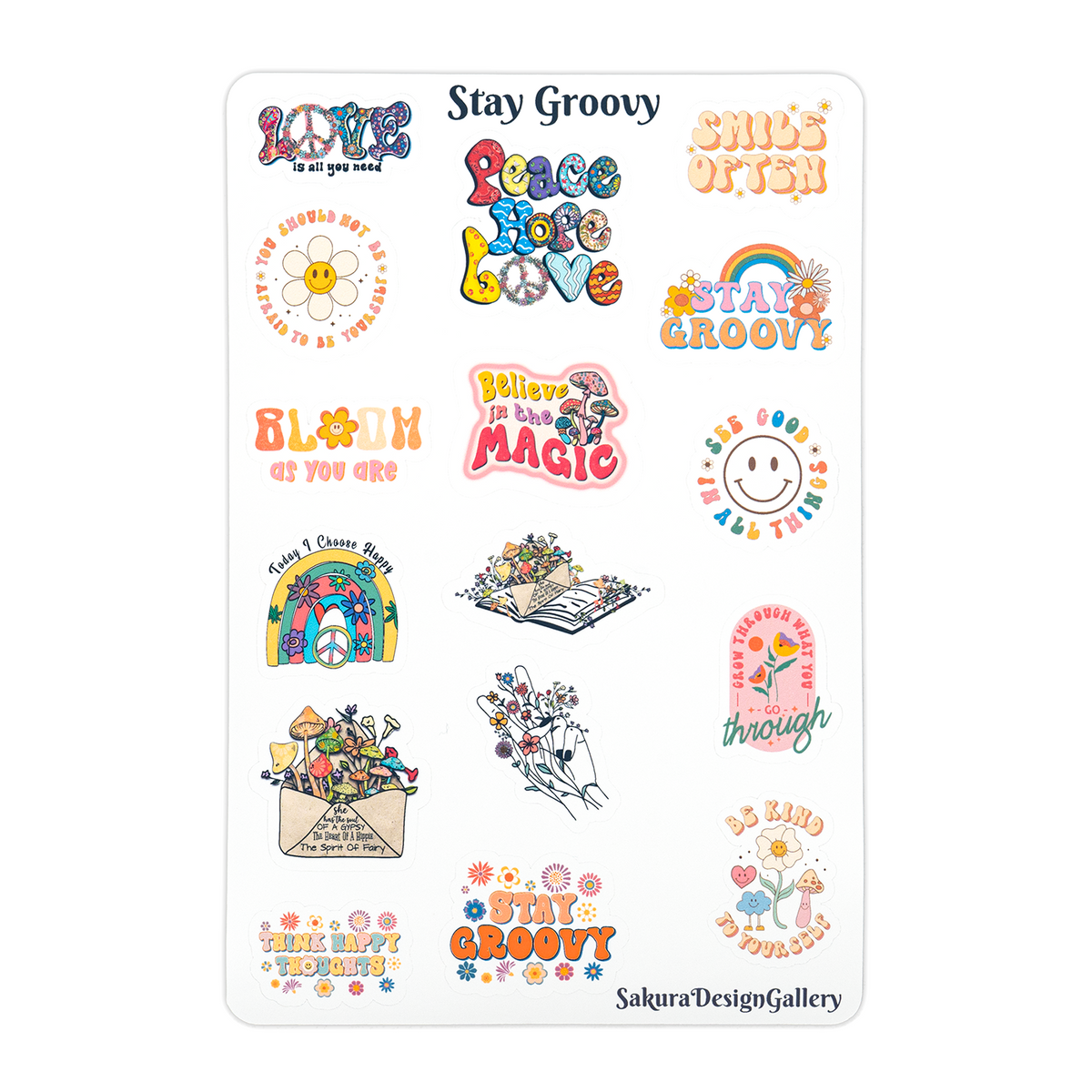 Sakura Design Gallery - Vinyl Stickers - Stay Groovy