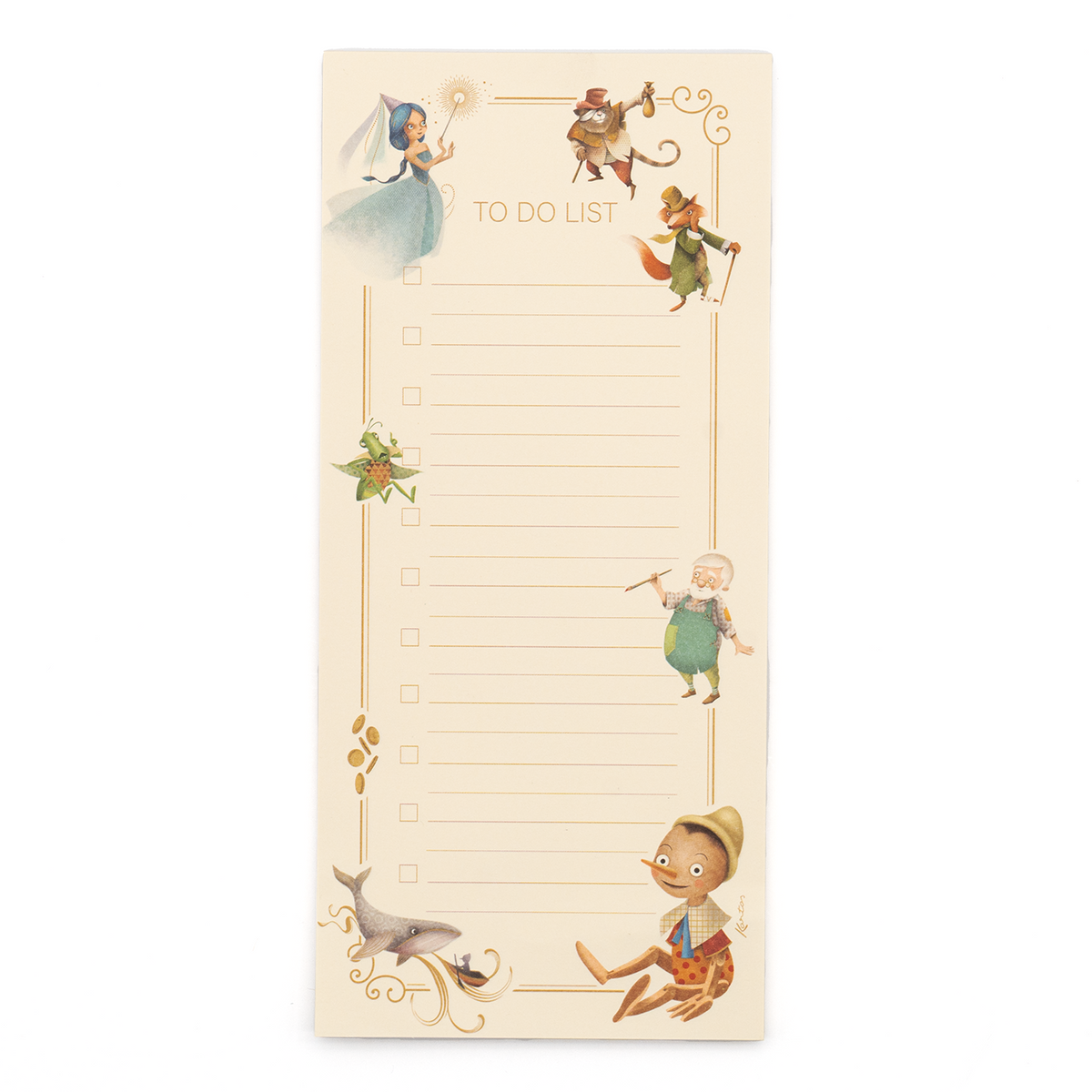 San Lorenzo To Do List Memo Pad - Pinocchio
