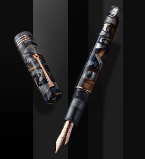 Leonardo Momento Zero Grande Eclipsis Fountain Pen - Sun Rose Gold Trim