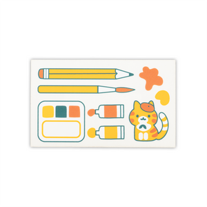 Thousand Skies - Artsy Orange Cat Vinyl Transparent Sticker