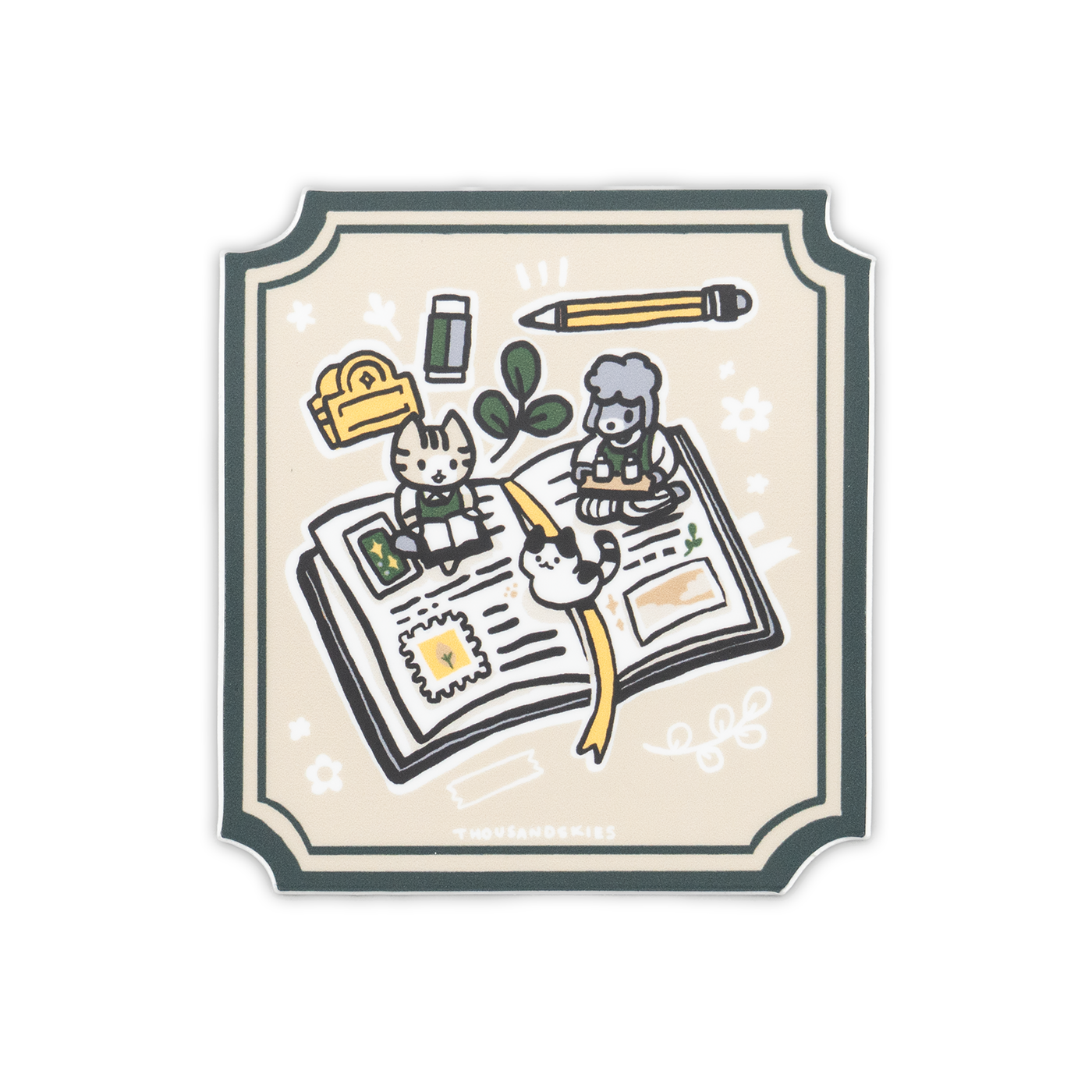 Thousand Skies - Open Book Vinyl Sticker