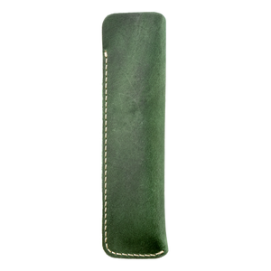 Galen Leather Co. Leather Single Pen Sleeve - Crazy Horse Forest Green