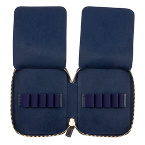 Galen Leather Co. Zippered 10 Slot Pen Case - Crazy Horse Navy
