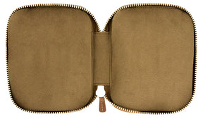 Galen Leather Co. Zippered 10 Slot Pen Case - Brown