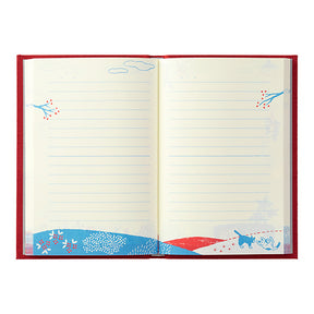 Midori Diary with Embroidered bookmark - Cat