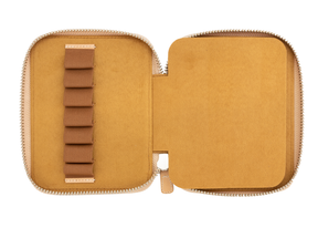 Galen Leather Co. Zippered Collector Pen Case for 14 Kawecos - Undyed