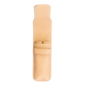 Galen Leather Co. Flap Pen Case for 2 Pens - Undyed Leather
