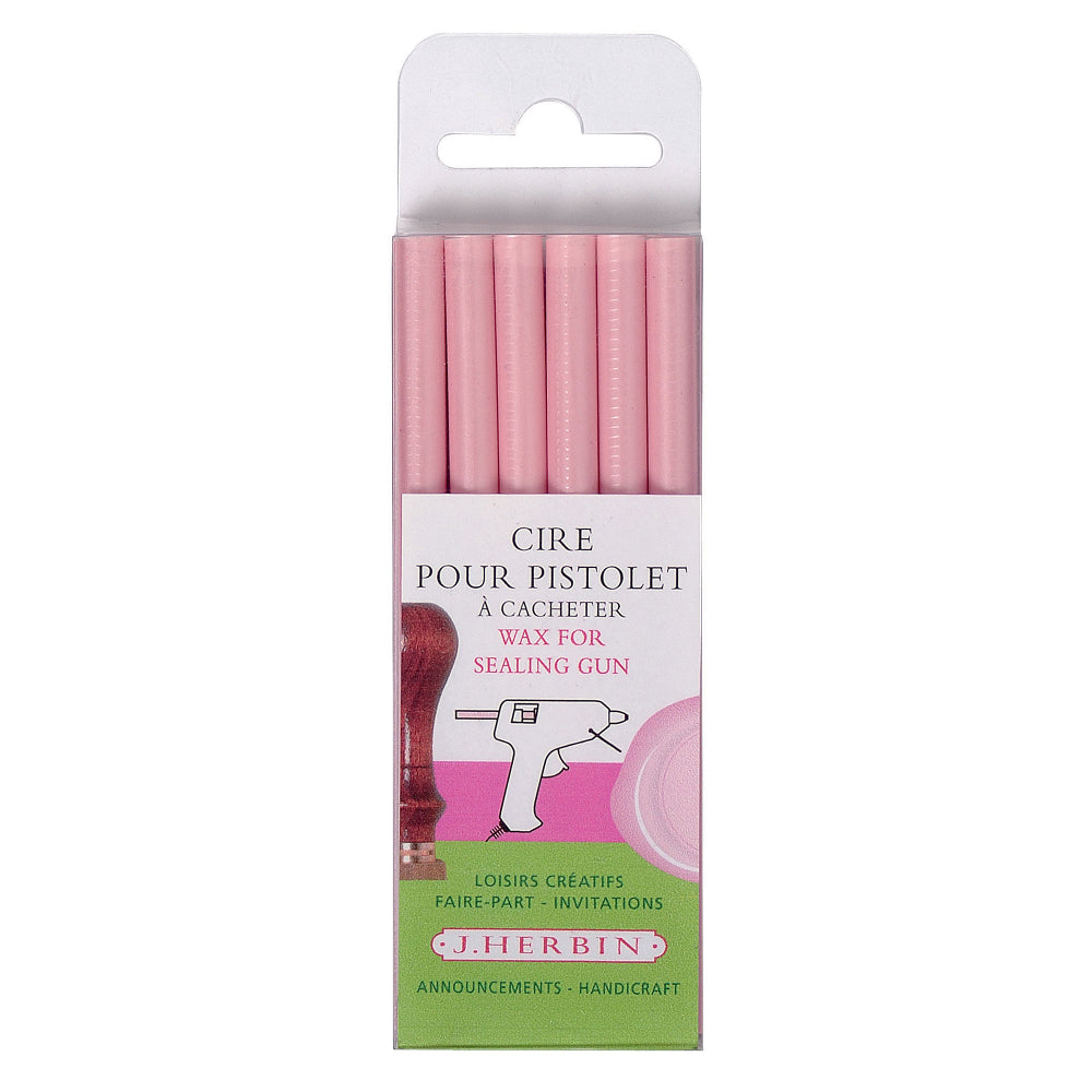 Jacques Herbin Pearlescent Glue Gun Sealing Wax- Pink