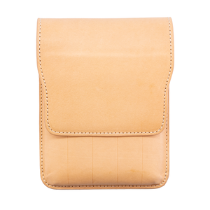 Galen Leather Co. Magnetic Flap Pen Case for 5 Pens - Undyed Leather
