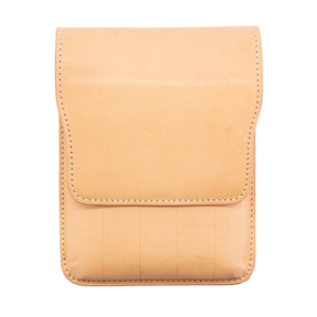 Galen Leather Co. Magnetic Flap Pen Case for 5 Pens - Undyed Leather