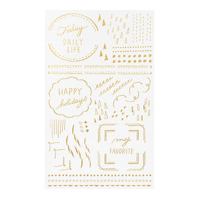 Midori Foil Transfer Stationery Stickers - Geometric Patterns