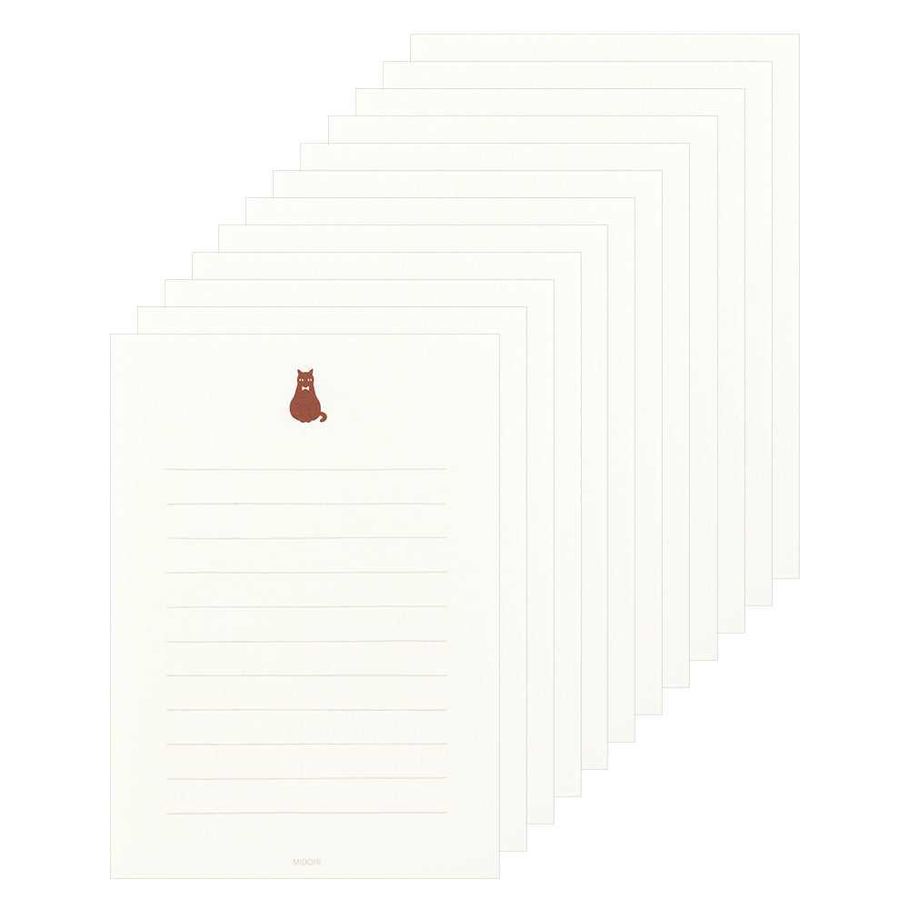Midori Stationery Set- Black Cat