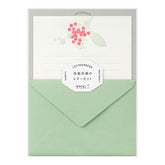 Midori Letter Set - Press Bouquet Red