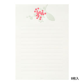Midori Letter Set - Press Bouquet Red