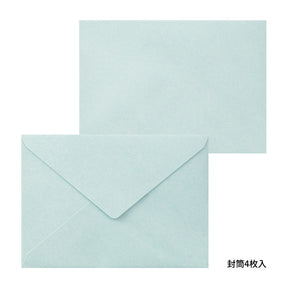 Midori Letter Set 478- Press Flower Frame Light Blue